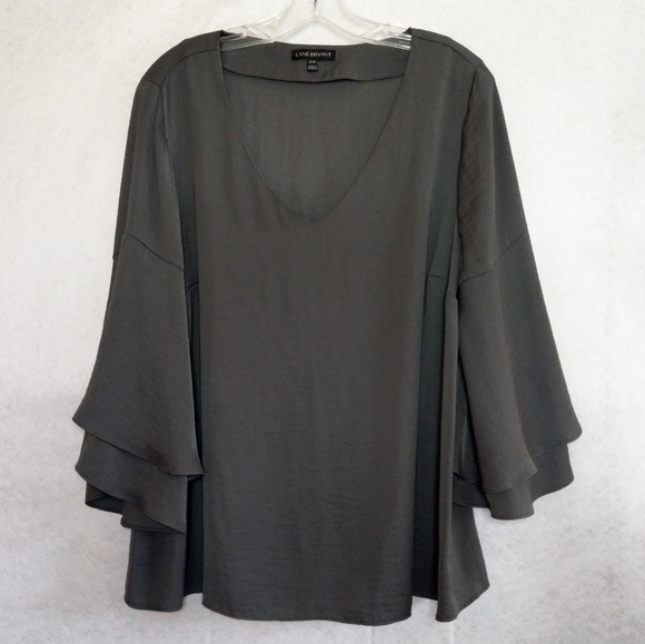 Lane Bryant Tops - Lane Bryant Ruffle Bell Wide Sleeve blouse 14 / 16